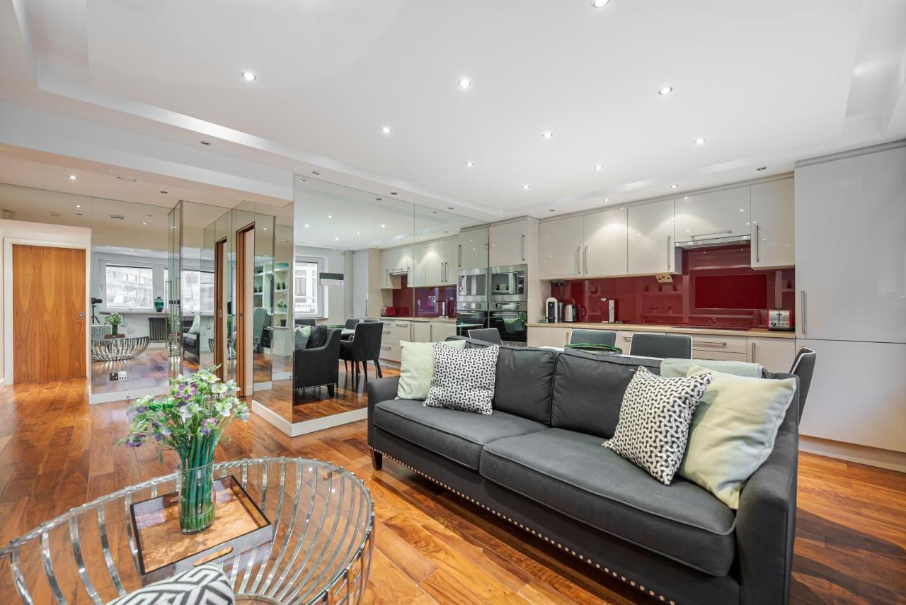 Elegant Ground Floor Apartment With Ac In Knightsbridge Steps Away From Harrods London Eksteriør billede
